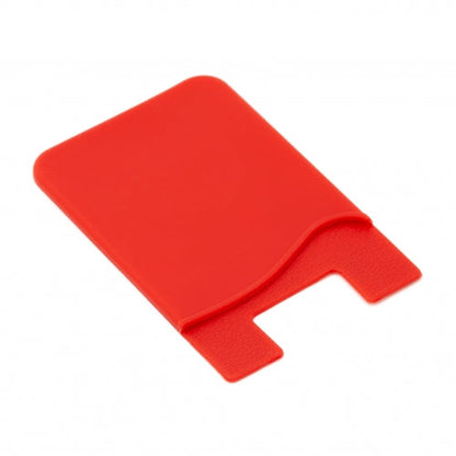 System-S 1x custodia per carte in silicone porta carte per smartphone in rosso