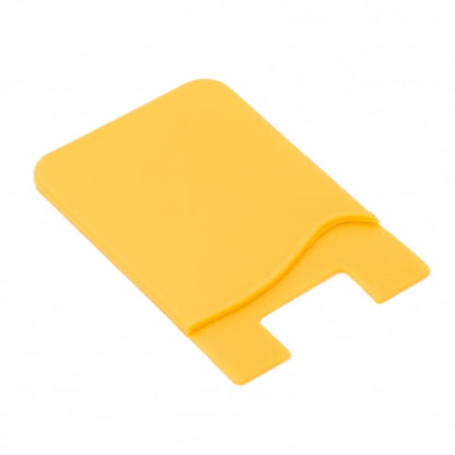 System-S 1x custodia per carte in silicone porta carte per smartphone in giallo