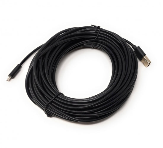 SYSTEM-S USB 2.0 Kabel 13 m Micro B Stecker zu Typ A Stecker Adapter in Schwarz