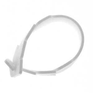 Sangle de masque SYSTEM-S 10 x extension de masque en caoutchouc silicone avec boucles de réglage en blanc