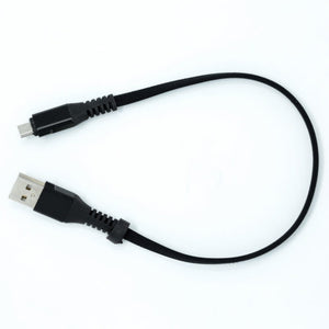 System-S USB A male to micro USB male cable flat cable 32 cm in black