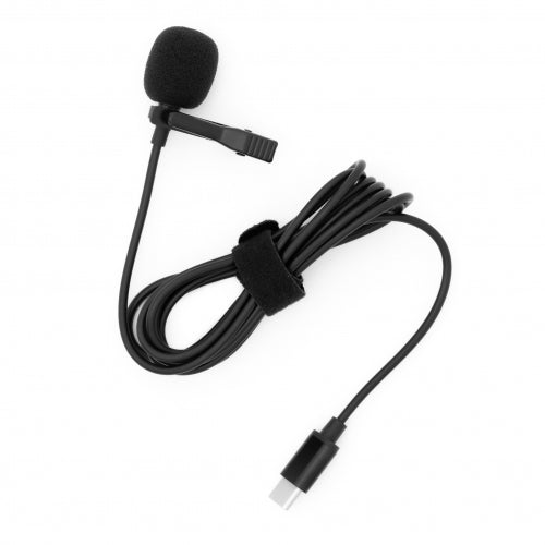 SYSTEM-S USB Type C Microphone Lavalier Microphone for Interview YouTube Video Conference Podcast