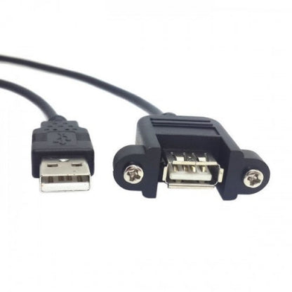 System-S USB Type A male to USB Type A female for panel mount cable 100cm