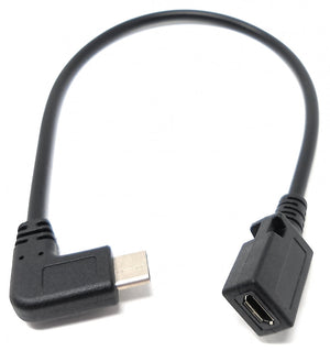 Cable USB 3.1 SYSTEM-S 20 cm Adaptador Tipo C macho a 2.0 Micro B hembra en color negro