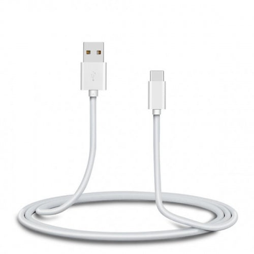 SYSTEM-S USB 3.1 cable 1 m type C plug to 2.0 type A plug adapter in white