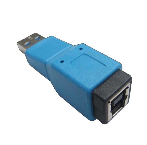 SYSTEM-S USB 3.0 adapter type A male to type B female cable in blue