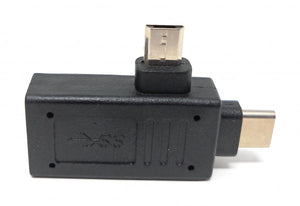 Adaptateur SYSTEM-S USB 3.1 Y type C mâle + adaptateur 2.0 micro mâle vers 3.0 type A femelle