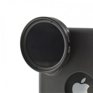 SYSTEM-S ND Filter 37 mm Set Neutraldichtefilter Graufilter mit Hülle für iPhone XS Max