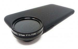 Lente polarizzata circolare con filtro CPL da 37 mm in nero con custodia per iPhone XR