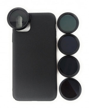 SYSTEM-S filtre ND 37 mm ensemble filtre à densité neutre étui de filtre gris pour iPhone 11 Pro Max