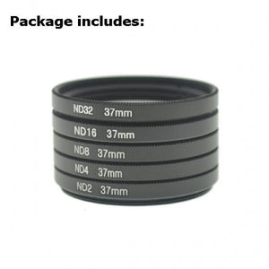 Set di filtri ND Filtro a densità neutra da 37 mm Filtro grigio avvitabile per la fotografia