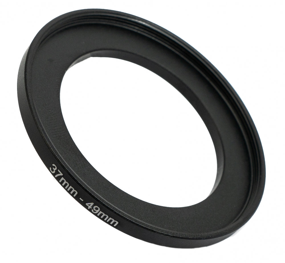 SYSTEM-S lens adapter 37 mm thread to 49 mm step up ring in black for filters