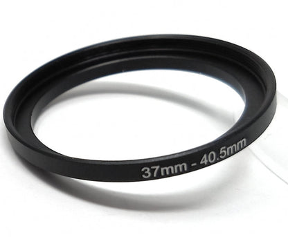 SYSTEM-S Objektiv Adapter 37 mm Gewinde zu 40,55 mm Step Up Ring in Schwarz für Filter