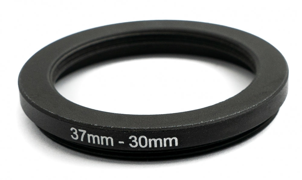 SYSTEM-S lens adapter 37 mm thread to 30 mm step down ring in black for filters