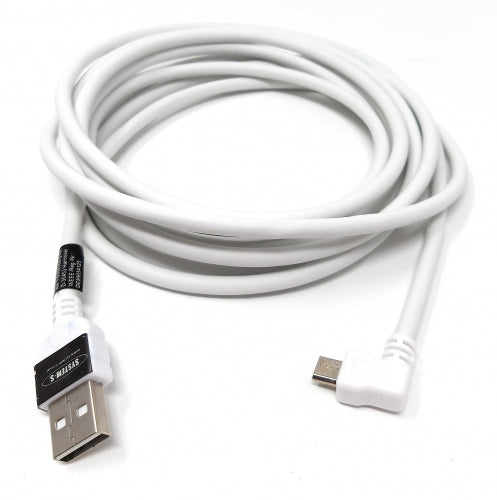 SYSTEM-S Micro USB cable 300 cm left angled
