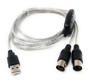 Interfaz MIDI SYSTEM-S Cable adaptador de audio SMA de entrada y salida a USB 2.0 en gris