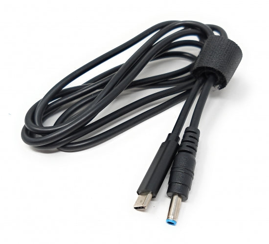 Cable USB 3.1 SYSTEM-S de 145 cm tipo C macho a adaptador macho DC 20 V 4,5 x 3,0 mm