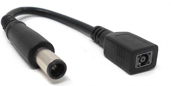 SYSTEM-S DC 20 V cable 7.5 cm 7.4 x 5.0 mm socket to 4.5 x 3.0 mm plug adapter black