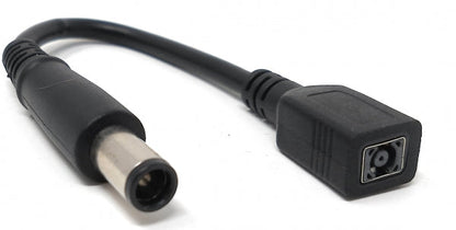 SYSTEM-S DC 20 V Kabel 7,5 cm 7,4 x 5,0 mm Buchse zu 4,5 x 3,0 mm Stecker Adapter Schwarz