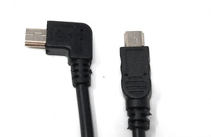 SYSTEM-S USB 2.0 cable 20 cm Mini B plug to plug angle adapter in black