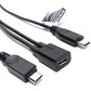 SYSTEM-S USB 2.0 Y Kabel 25 cm Micro B Buchse zu Typ C und Micro B Stecker Adapter