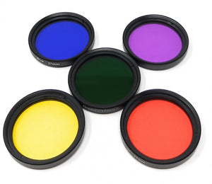 Jeu de filtres de couleur SYSTEM-S 37 mm 5 pièces filtres de couleur pour la photographie en noir