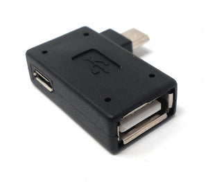 SYSTEM-S Winkel Adattatore USB a Micro USB OTG Cavo host On-The-Go Chiavetta USB per Smartphone Tablet (Link)