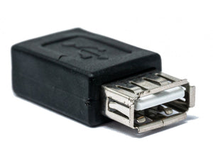 Adaptateur USB 2.0 type A femelle vers câble micro B femelle en noir