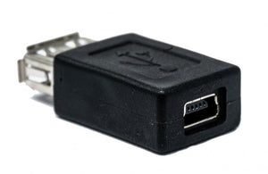 SYSTEM-S USB 2.0 Adapter Typ A Buchse zu Micro B Buchse Kabel in Schwarz