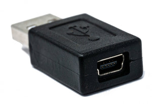 Câble adaptateur USB 2.0 type A mâle vers mini femelle en noir