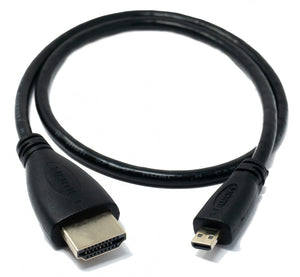 Cavo HDMI 2.1 adattatore da 50 cm maschio a micro maschio in nero