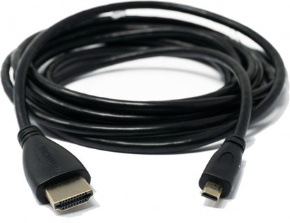 SYSTEM-S HDMI  Kabel 3 m Stecker zu Micro Stecker Adapter in Schwarz