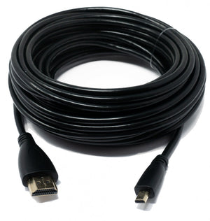SYSTEM-S HDMI 1.4 Kabel 10 m Stecker zu Micro Stecker Adapter in Schwarz