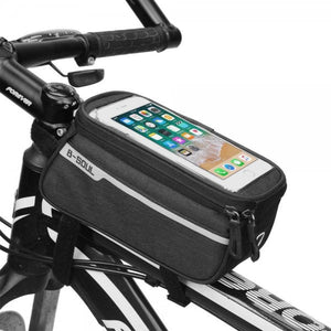 SYSTEM-S Fahrrad Tasche Halterung in Schwarz Befestigung für Smartphone