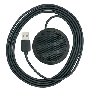 SYSTEM-S microphone USB 2.0 connection with 360° recording area in black for PC