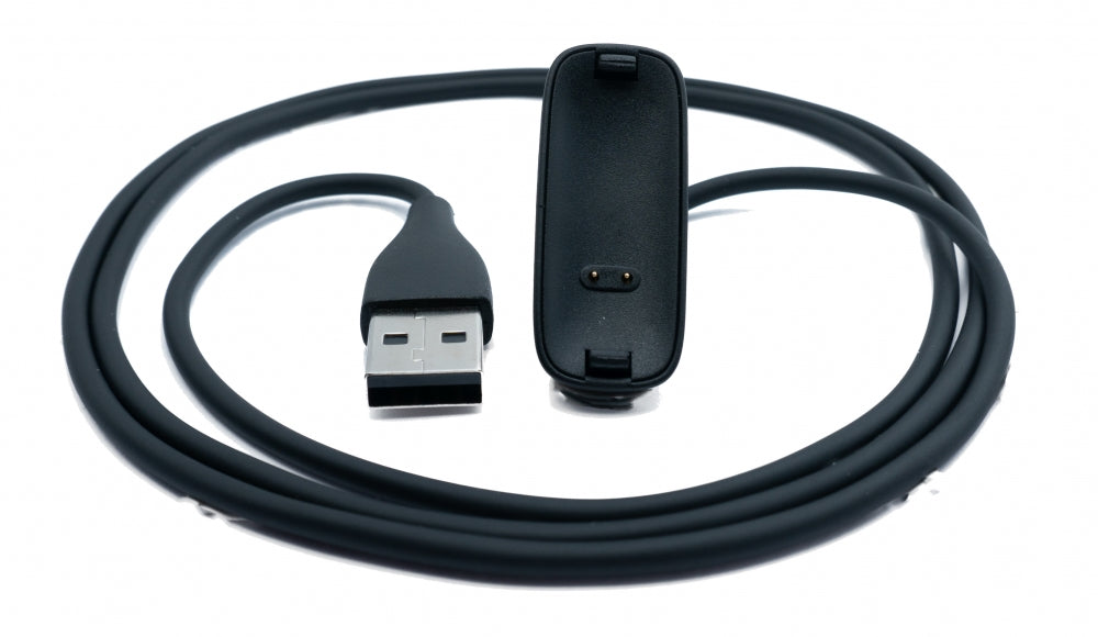 Cable USB 2.0 SYSTEM-S en color negro, estación de carga, cable de carga para reloj inteligente Fitbit inspire2