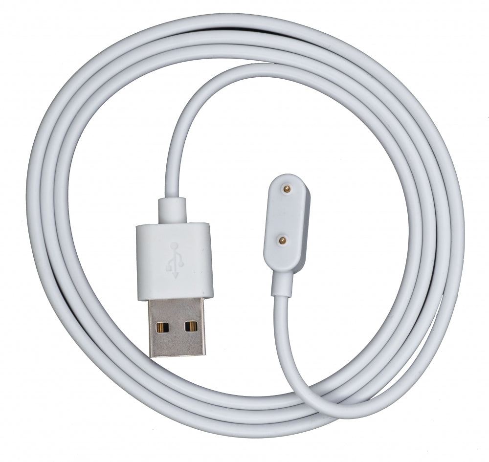 Cable USB 2.0 SYSTEM-S en color blanco, estación de carga, cable de carga para Smartwatch Huawei Honor 6