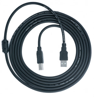 SYSTEM-S USB 2.0 Kabel 3 m Typ B Stecker zu Typ A Stecker Kabel Ladekabel in Schwarz