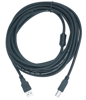 SYSTEM-S USB 2.0 Kabel 5 m Typ B Stecker zu Typ A Stecker Kabel Ladekabel in Schwarz