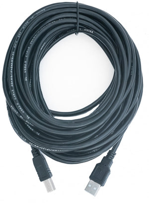 SYSTEM-S USB 2.0 Kabel 10 m Typ B Stecker zu Typ A Stecker Kabel Ladekabel in Schwarz