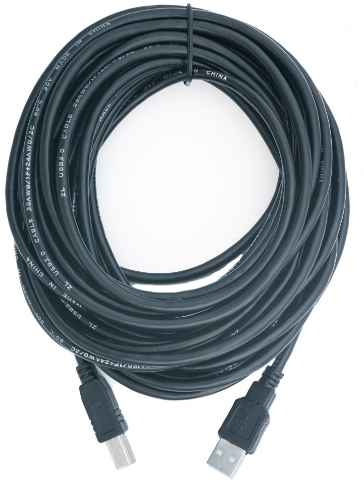 USB 2.0 Kabel 10 m Typ B Stecker zu Typ A Stecker Kabel Ladekabel in Schwarz