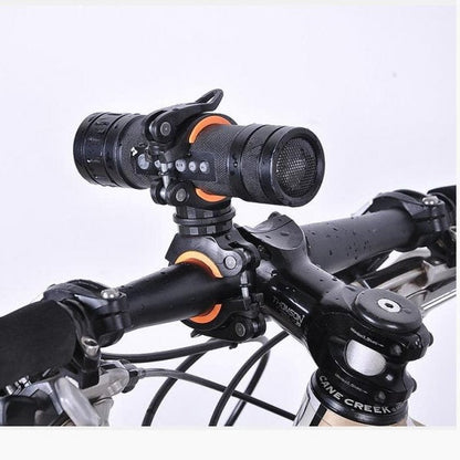 SYSTEM-S Fahrrad Halterung Befestigung in Schwarz Orange für Lampe Fahrradpumpe
