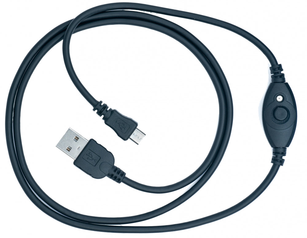 SYSTEM-S USB 2.0 cable 100 cm micro plug to 2.0 A plug with switch in black