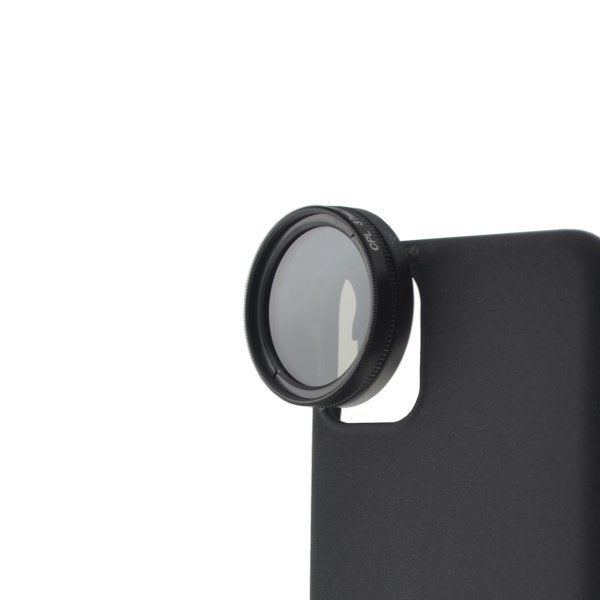 SYSTEM-S CPL Filter 37 mm Circular Polarizer Lens in Black with Case for iPhone 12 Pro