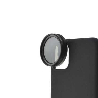 SYSTEM-S CPL Filter 37 mm Circular Polarizer Linse in Schwarz mit Hülle für iPhone 12 Pro