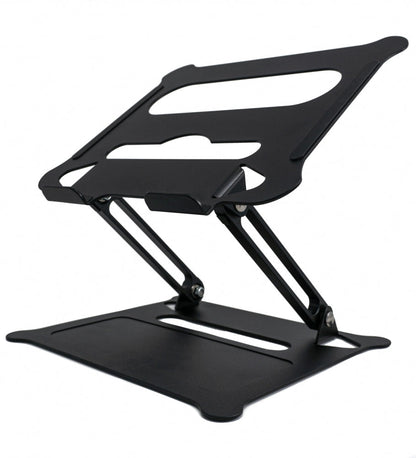 SYSTEM-S stand adjustable for cooling made of metal in black for notebook laptop