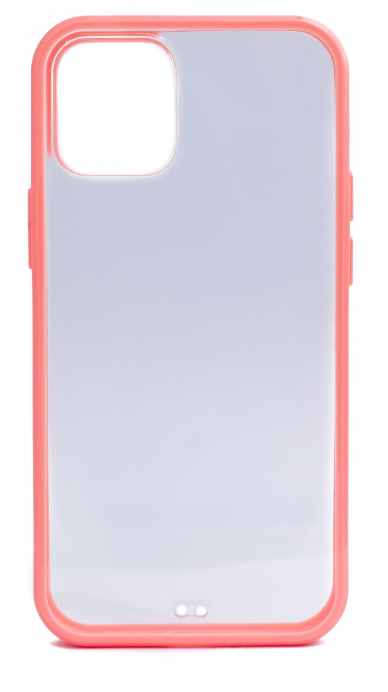 Protective silicone case in pink transparent case compatible with iPhone 12 Mini