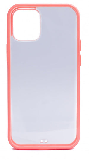 Custodia protettiva in silicone rosa trasparente compatibile con iPhone 12 Mini