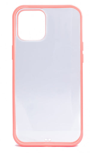 Coque de protection en silicone SYSTEM-S rose transparente compatible avec iPhone 12 Pro Max