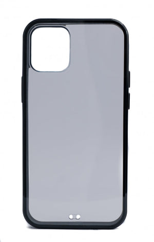 Coque de protection en silicone SYSTEM-S noire, transparente, compatible avec iPhone 12 Mini